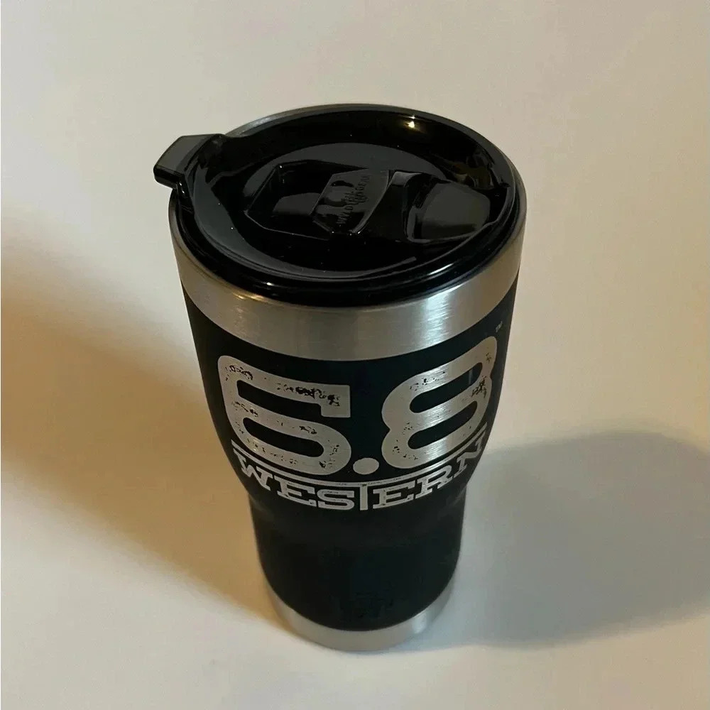 NEW 6.8 Western Wyld Gear Swag 20oz Tumbler Travel Mug & Bottle Opener - Picture 2 of 7